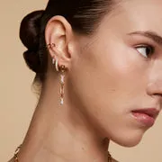 Astrid & Miyu Pavé Essential créoles dorées Small Hoops