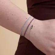 Astrid & Miyu March bracelet aigue-marine or blanc massif