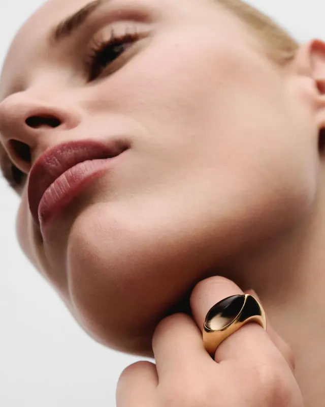 PDPAOLA Grid 2 Quartz Luna Stamp bague quartz