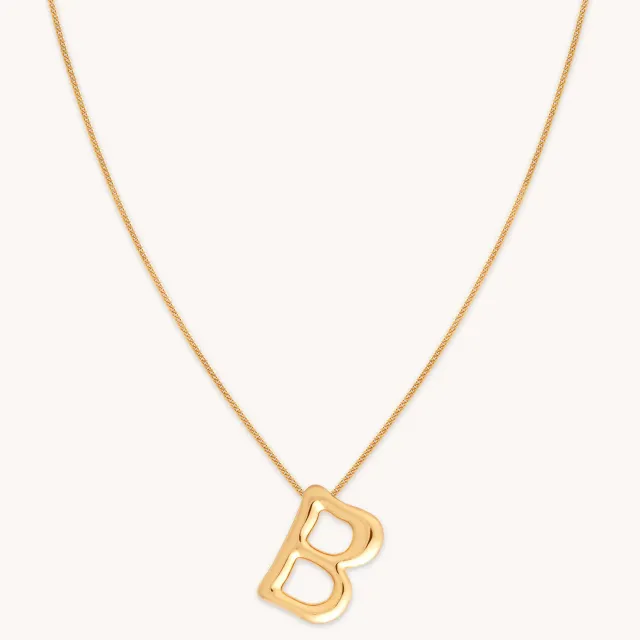Astrid & Miyu B Initial Bold collier pendentif doré
