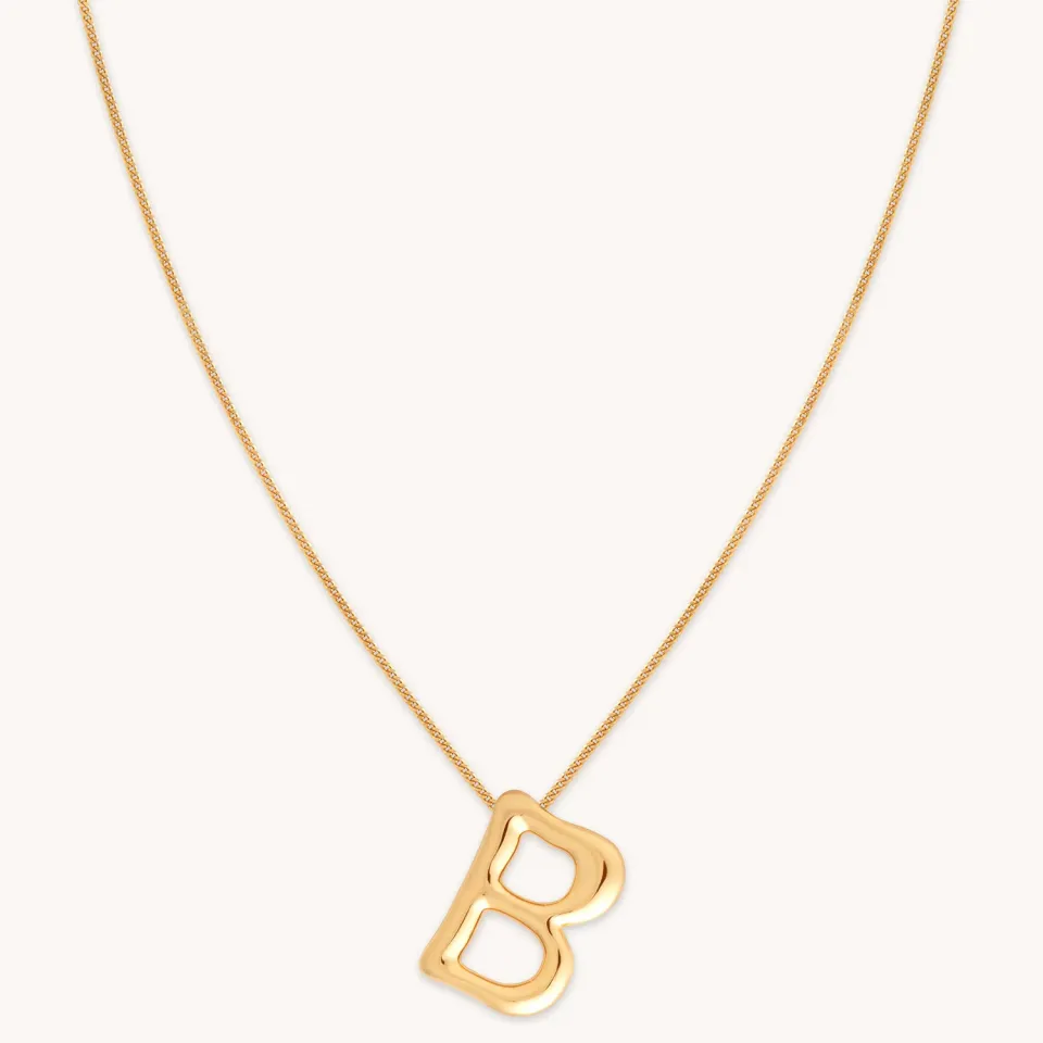 Astrid & Miyu B Initial Bold collier pendentif doré