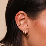Astrid & Miyu Celestial Crystal créoles 8mm doré