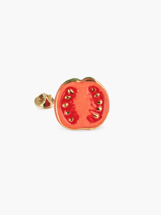 Nach Bijoux Belles du Sud tomate pin's porcelaine 2,7 cm