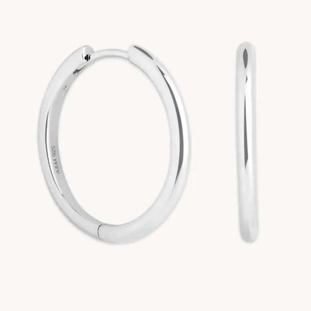 Astrid & Miyu Essential Large Hoops créoles argent