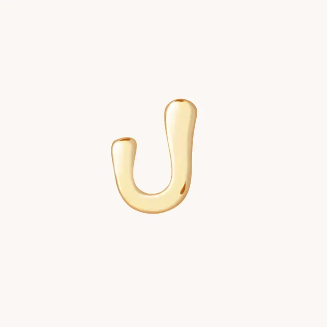 Astrid & Miyu J Initial Click Charm breloque or jaune massif