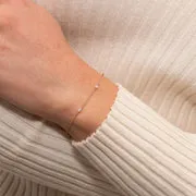 Astrid & Miyu Navette Crystal bracelet or rose cristal