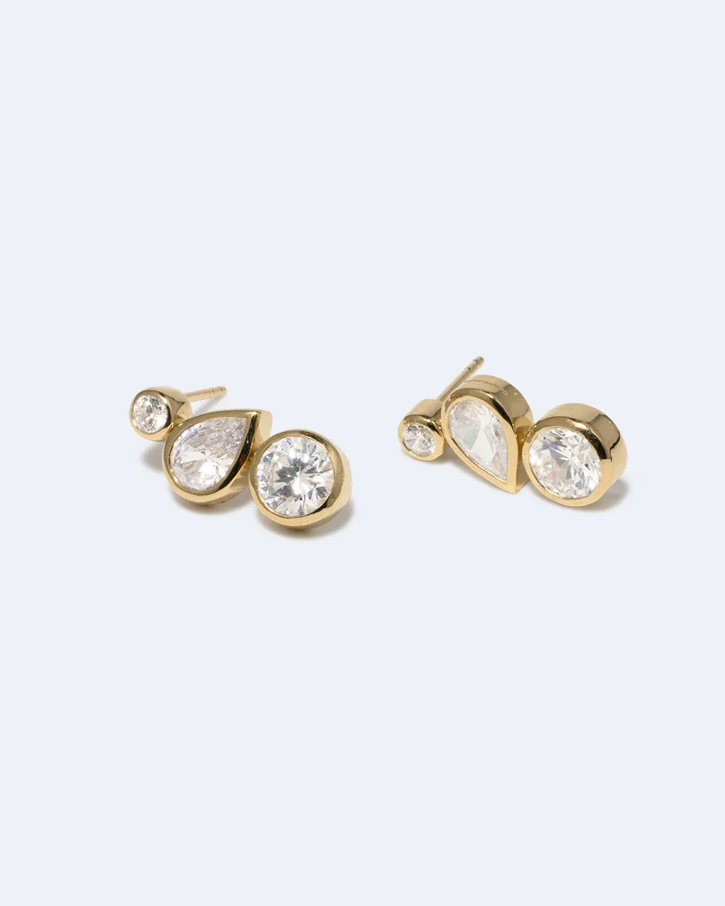 Completedworks Like Peas in a Pod II boucles d'oreilles zirconia doré