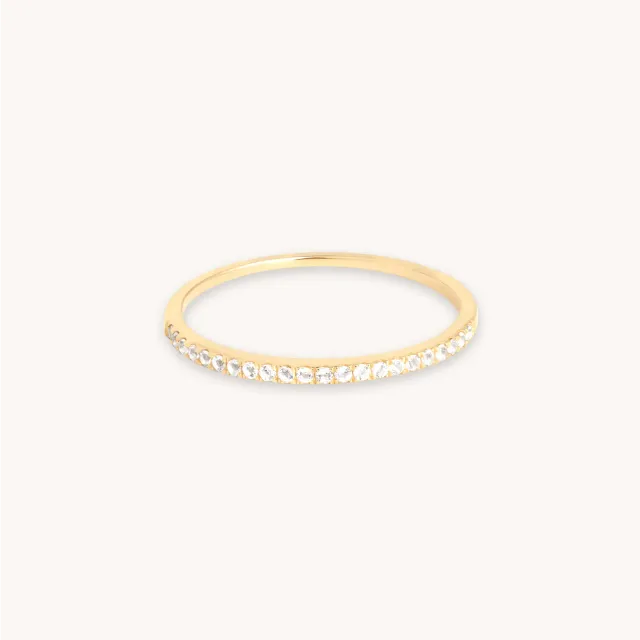 Astrid & Miyu Topaz Eternity bague topaze or massif
