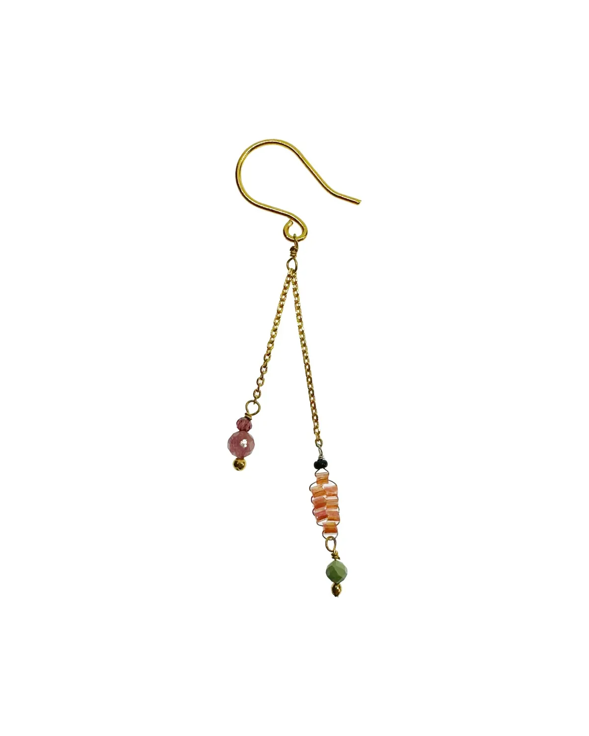 Le Fourbi de Capucine N31 boucles grenat turquoise