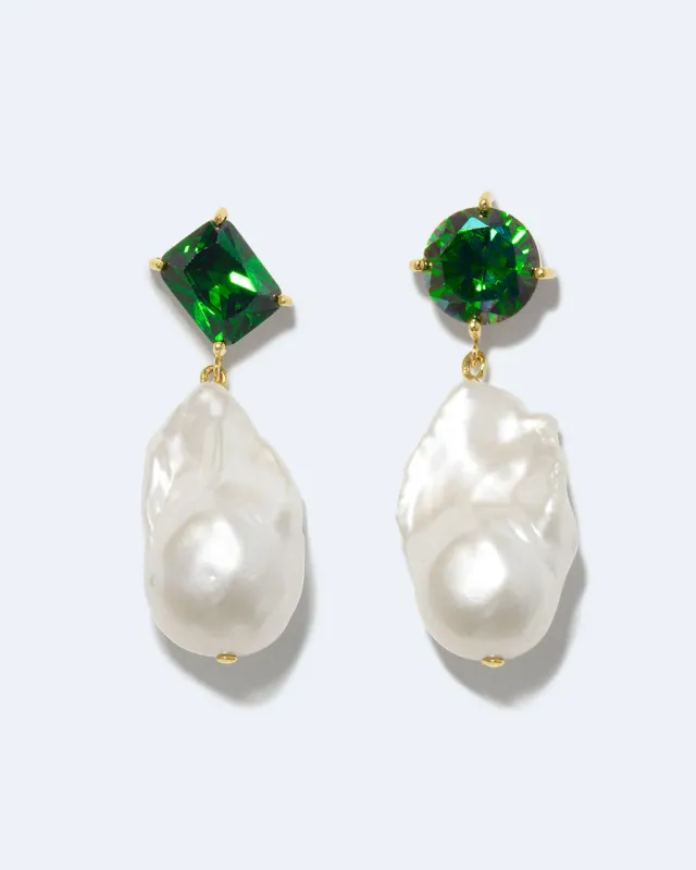 Completedworks Blink boucles perle zircon émeraude