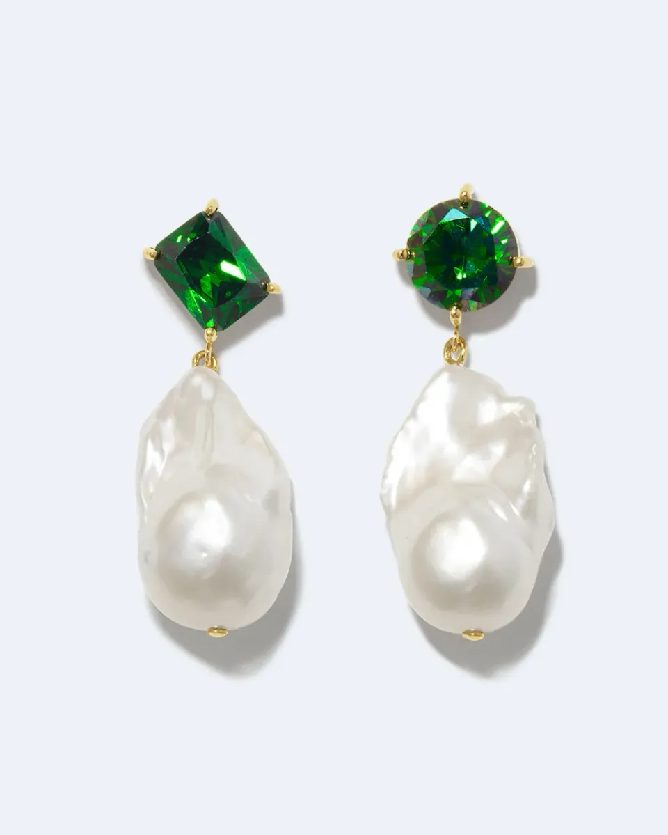 Completedworks Blink boucles perle zircon émeraude