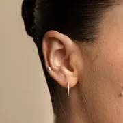 Astrid & Miyu Diamond Marquise stud piercing or blanc diamant