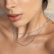 Astrid & Miyu Miyu Chain collier or blanc massif