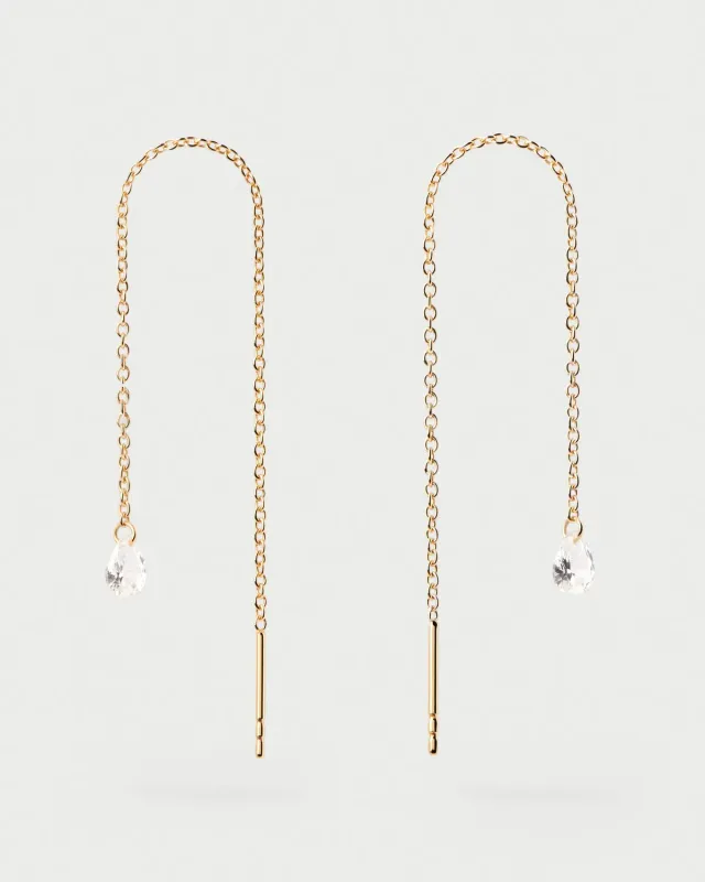 PDPAOLA Waterfall boucles pendantes zirconia 9,5 cm
