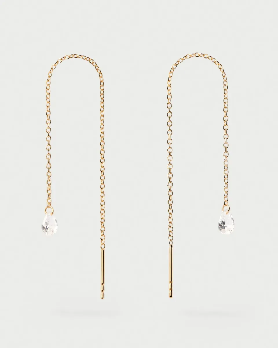 PDPAOLA Waterfall boucles pendantes zirconia 9,5 cm
