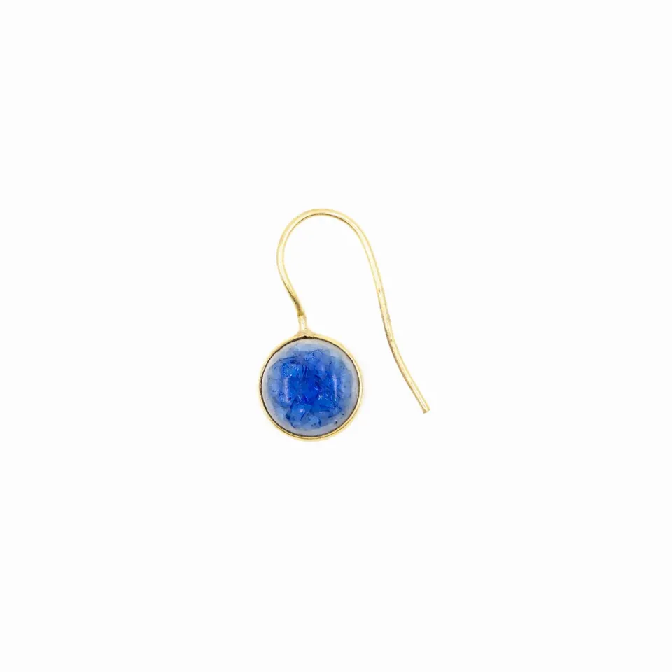 Le Fourbi de Capucine CH2B boucles d'oreille verre craquelé