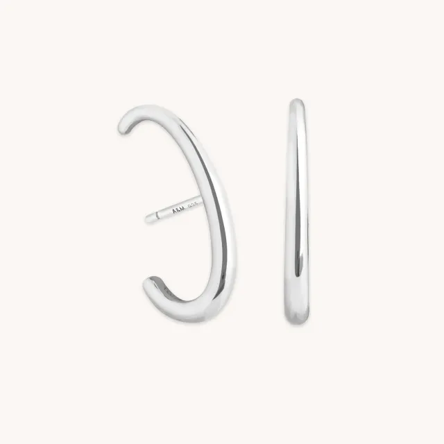 Astrid & Miyu Orbit Dome clous argent bombé