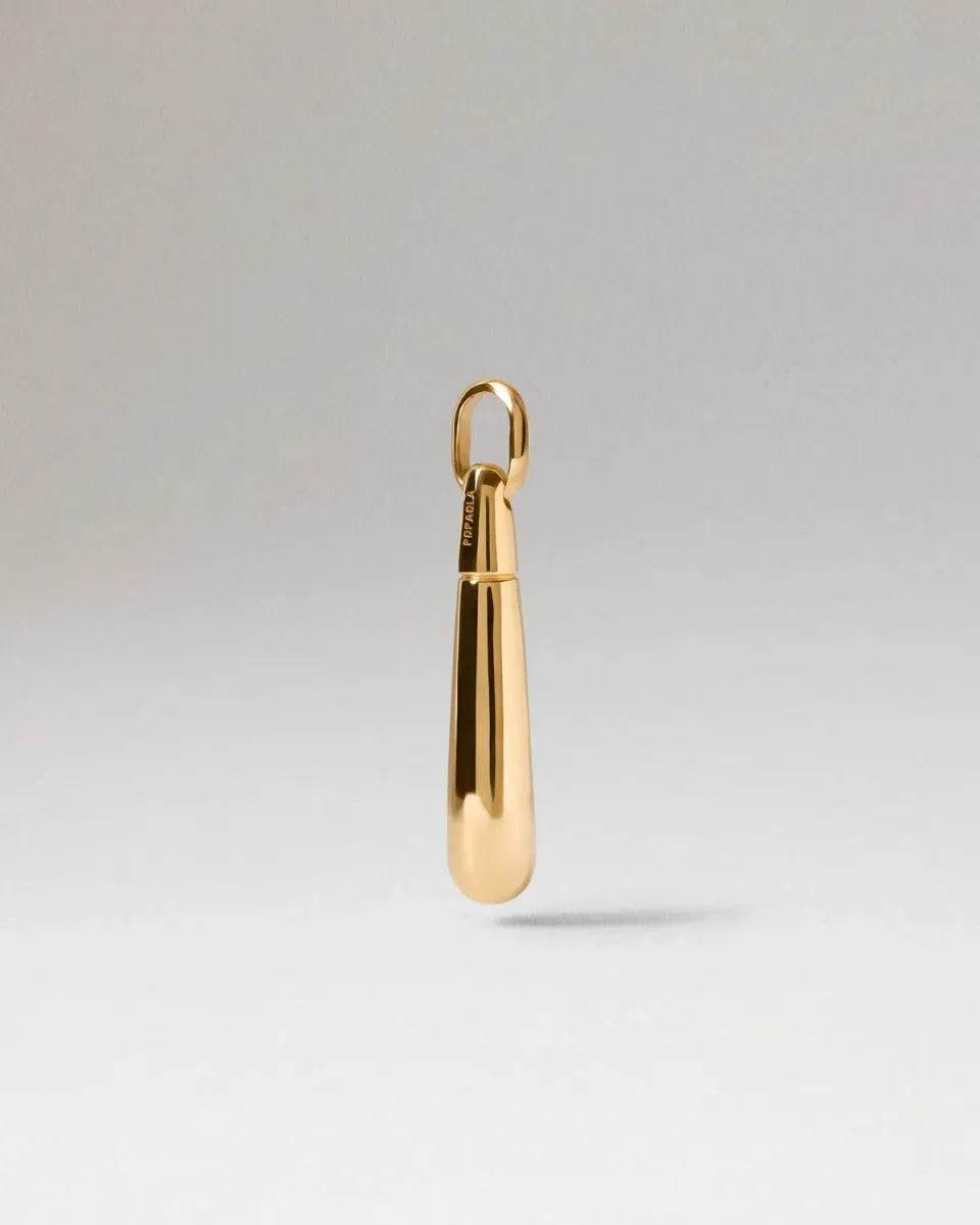PDPAOLA Large Drop pendentif 35 mm doré à combiner