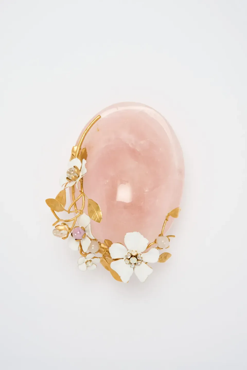 Philippe Ferrandis coupe quartz rose décorative pièce unique