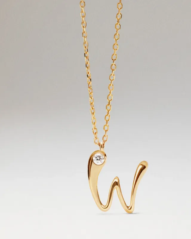 PDPAOLA W collier initiale dorée lettre