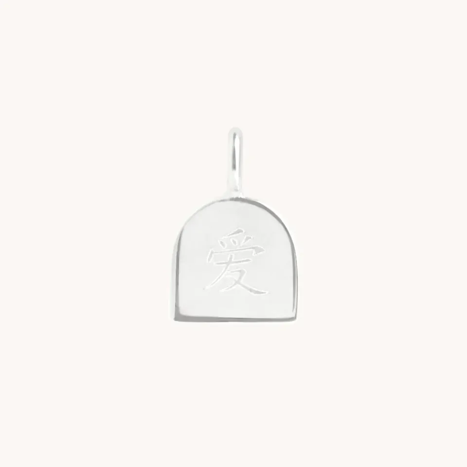 Astrid & Miyu Love breloque or blanc 9 carats