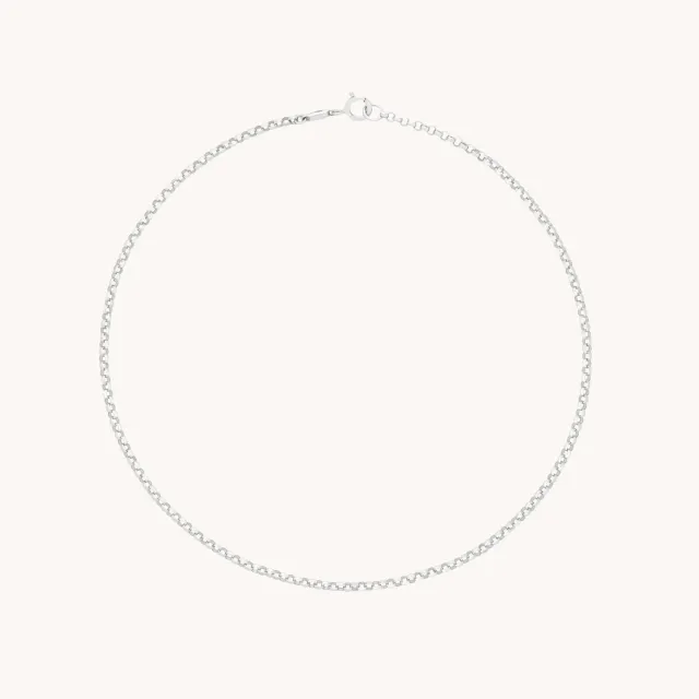 Astrid & Miyu Chelsea Chain bracelet cheville or blanc massif
