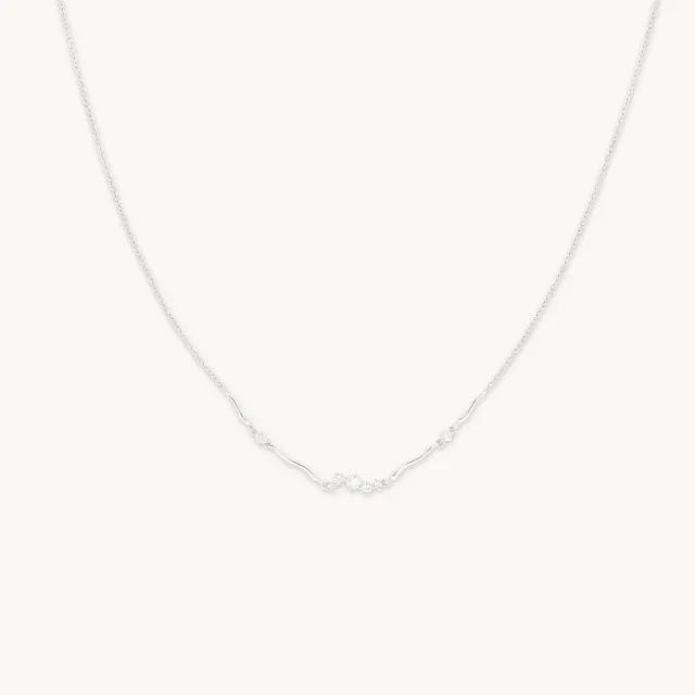 Astrid & Miyu Diamond Cluster Molten collier or blanc diamant