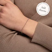 Astrid & Miyu Chelsea Chain bracelet or blanc maille