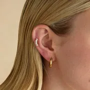 Astrid & Miyu Curved Marquise piercing titane doré