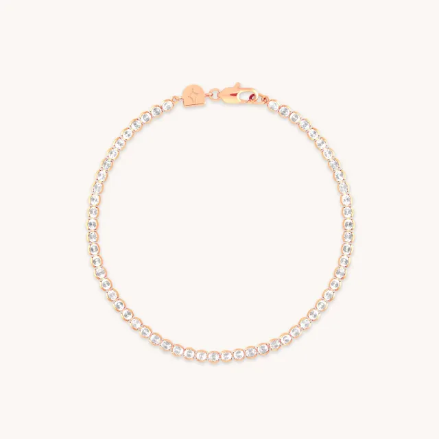 Astrid & Miyu Gleam Bold Tennis bracelet or rose zircons