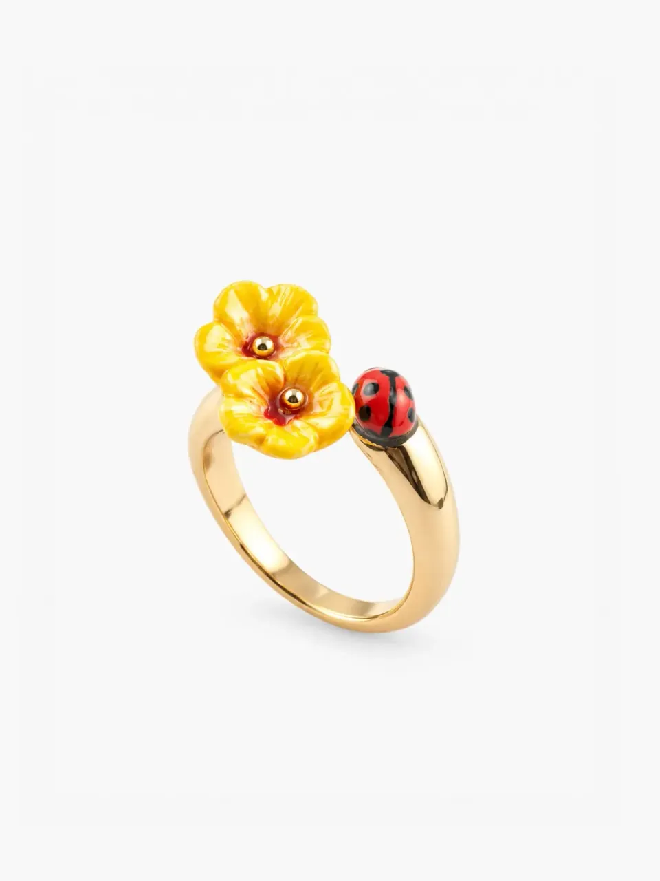 Nach FacetoFace hibiscus coccinelle bague ajustable porcelaine