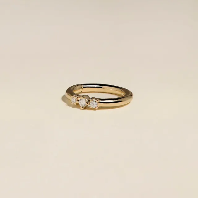 Astrid & Miyu Diamond Triology anneau piercing or massif