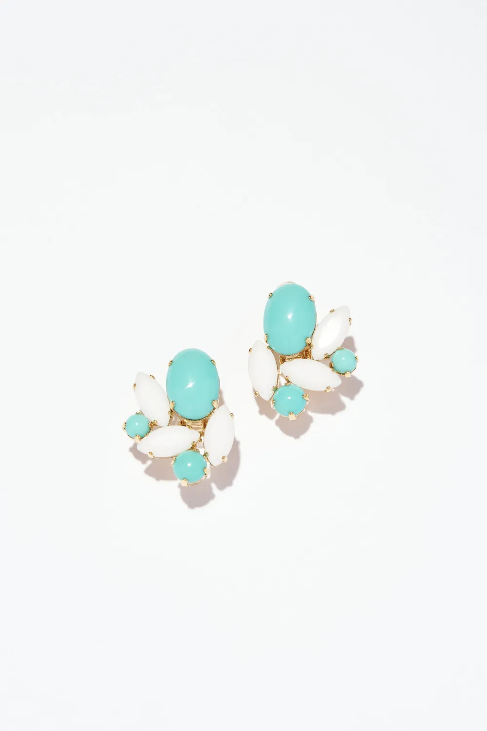 Philippe Ferrandis Croisette boucles d'oreilles clips dorées