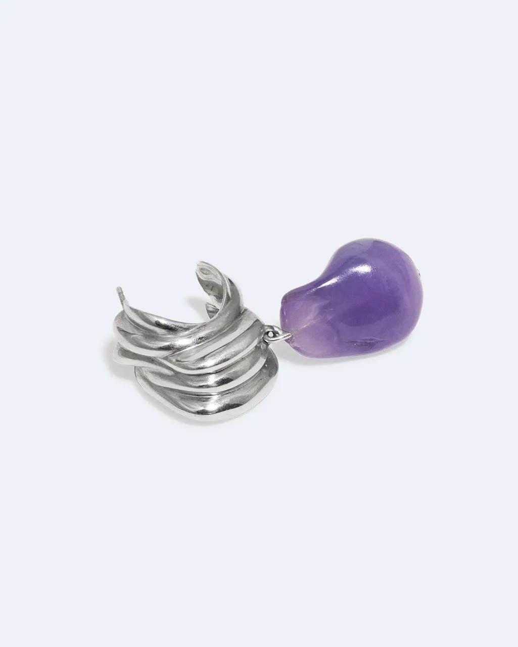 Completedworks Clash mono boucle résine lilas platinée