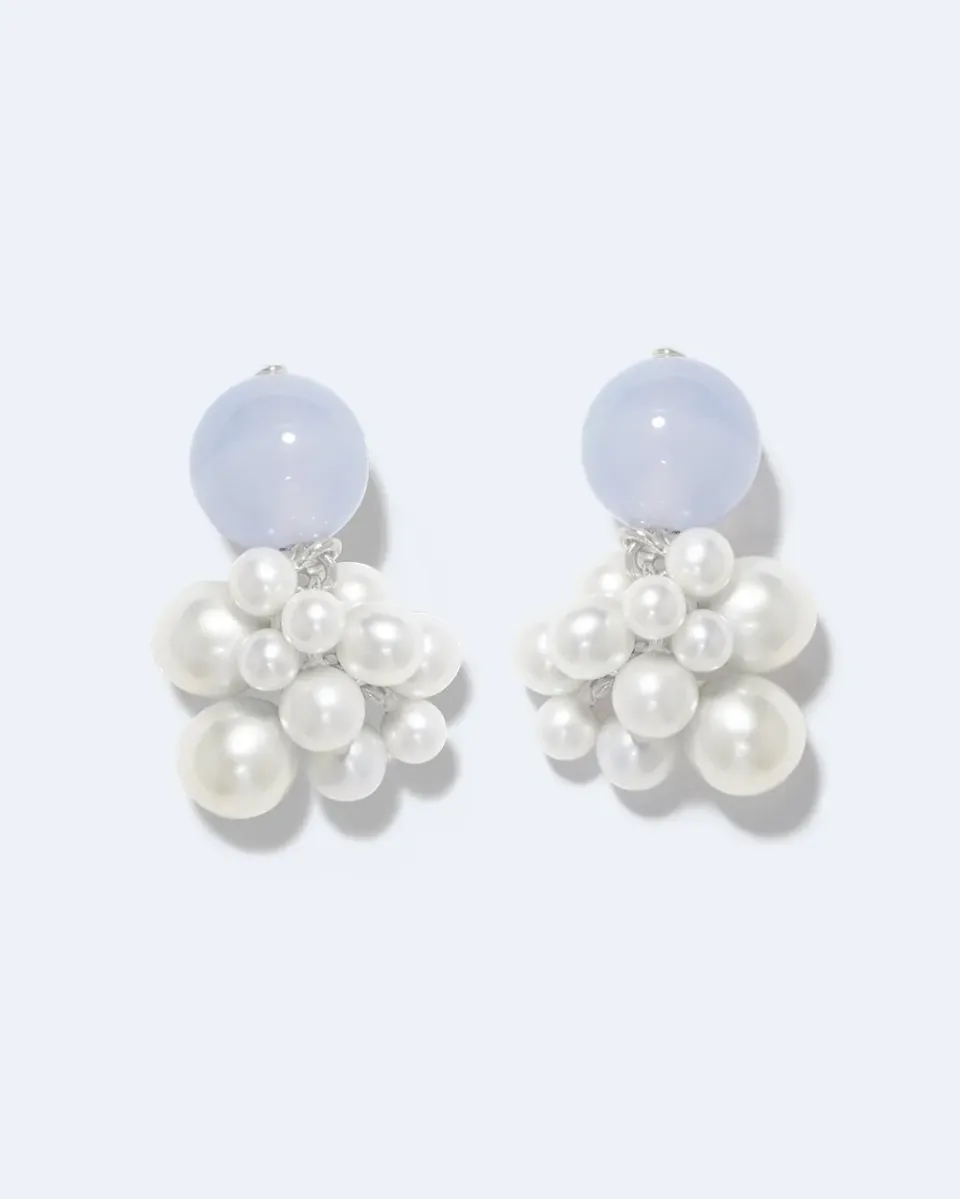 Completedworks Till The Stars Wane boucles d’oreilles perle agate bleue