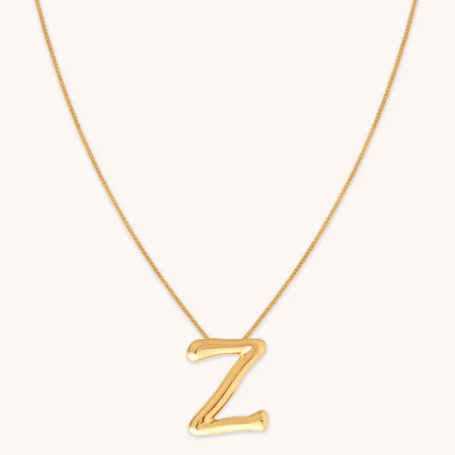 Astrid & Miyu Z Initial Bold Pendant collier doré Z