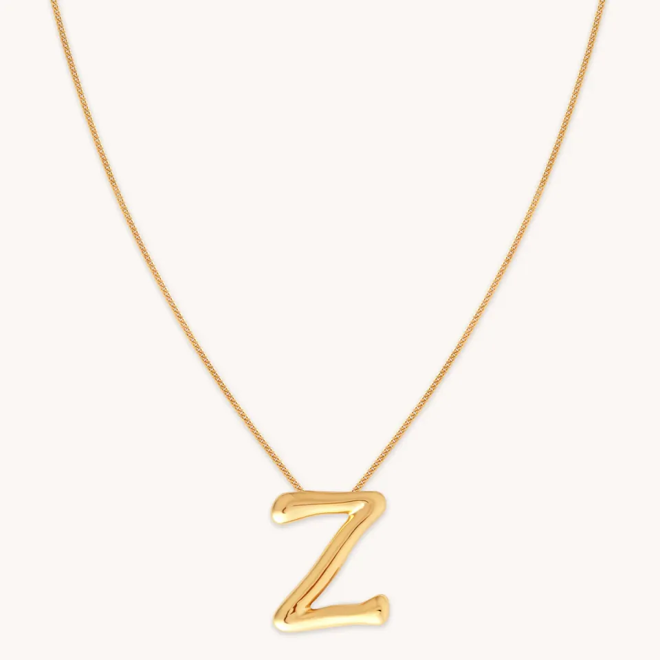 Astrid & Miyu Z Initial Bold Pendant collier doré Z