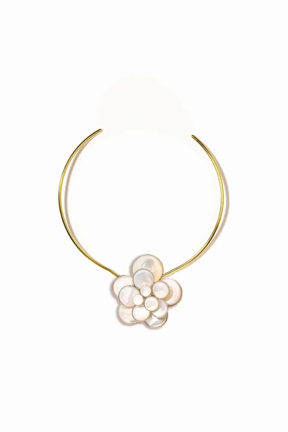 Philippe Ferrandis Cielo broche torque nacre réglable
