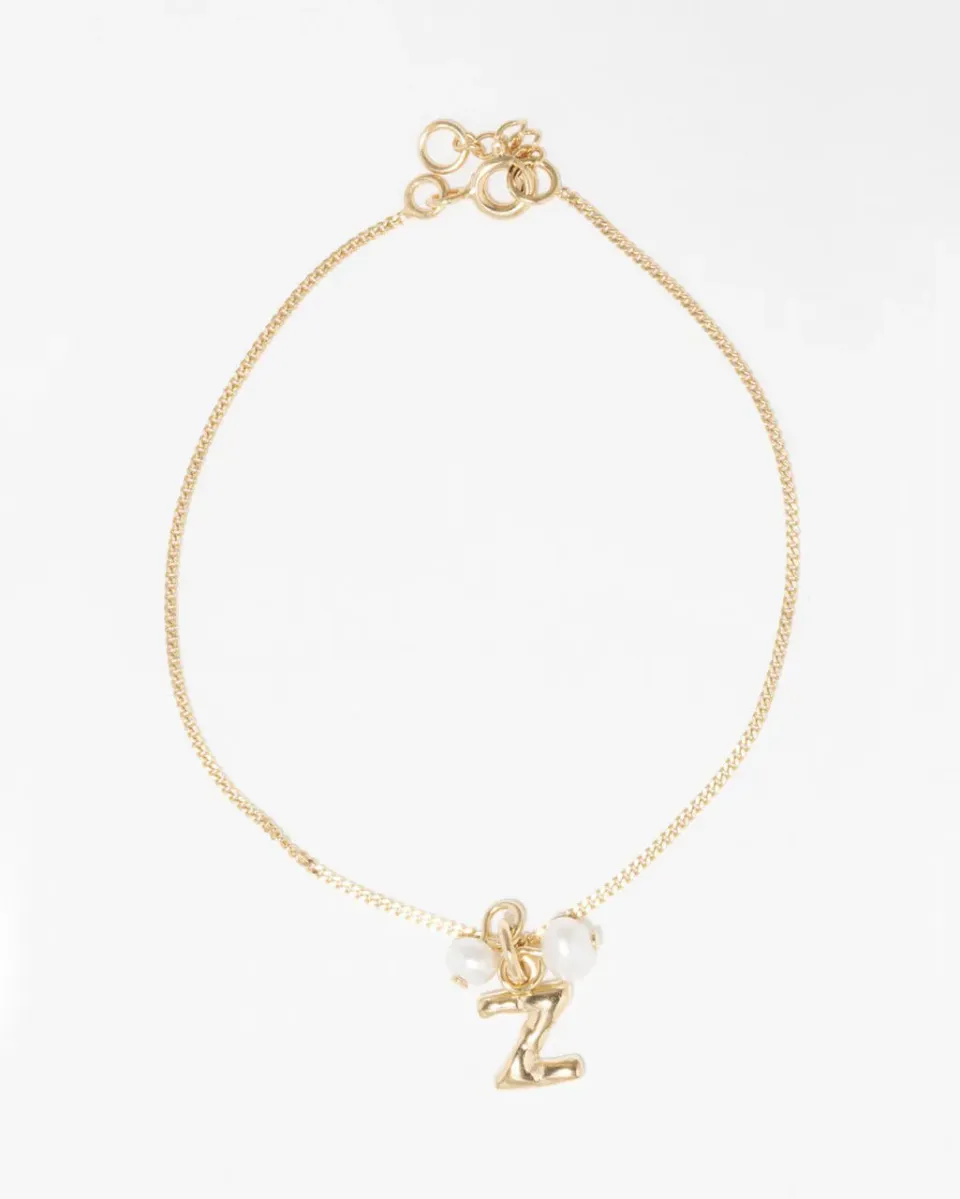Completedworks Classicworks Z bracelet perle vermeil or