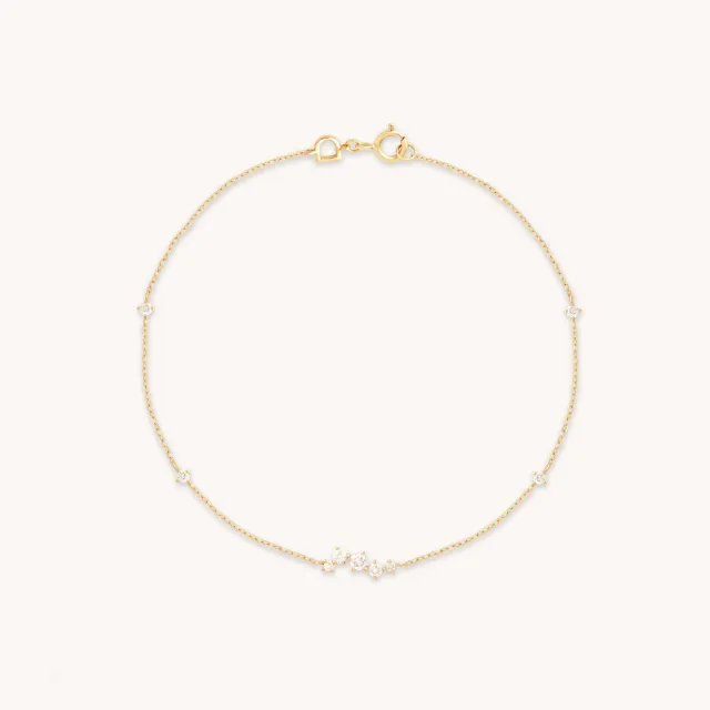 Astrid & Miyu Diamond Cluster bracelet diamants or massif