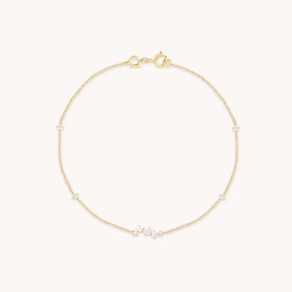 Astrid & Miyu Diamond Cluster bracelet diamants or massif
