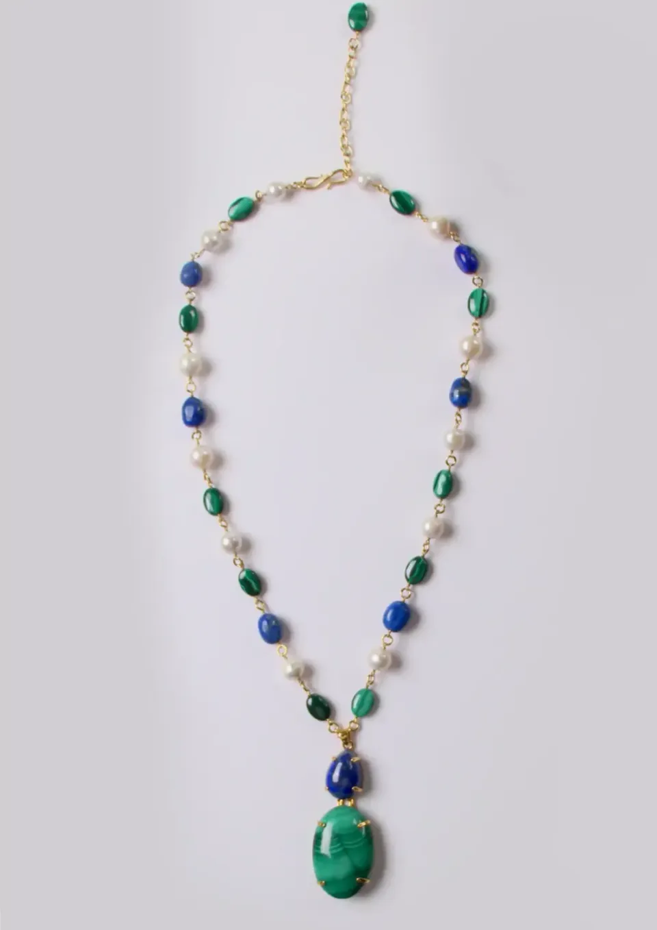 Philippe Ferrandis Pièces Uniques Rain of Pearls sautoir lapis