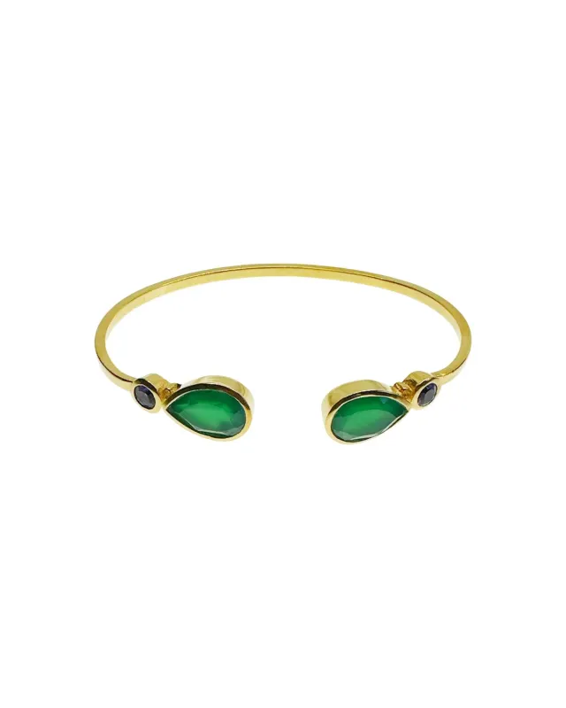 Le Fourbi de Capucine N107 bracelet onyx vert 6 cm