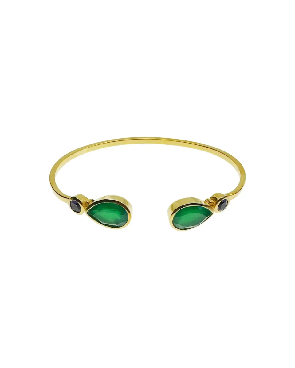 Le Fourbi de Capucine N107 bracelet onyx vert 6 cm