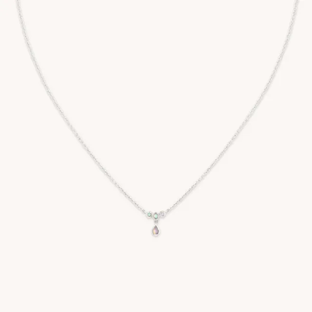 Astrid & Miyu Opal Cluster pendentif or blanc opale