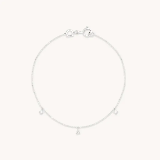 Astrid & Miyu Diamond Charm bracelet or blanc diamant
