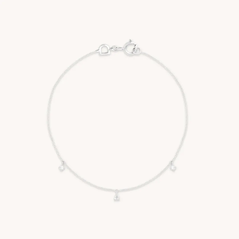 Astrid & Miyu Diamond Charm bracelet or blanc diamant