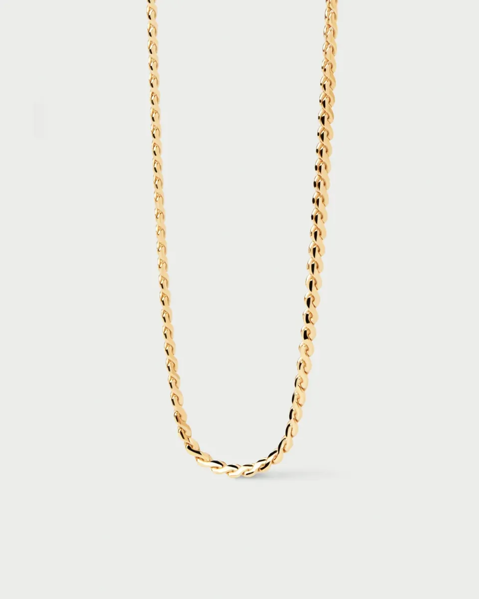 PDPAOLA Serpentine Chain collier chaîne plaqué or