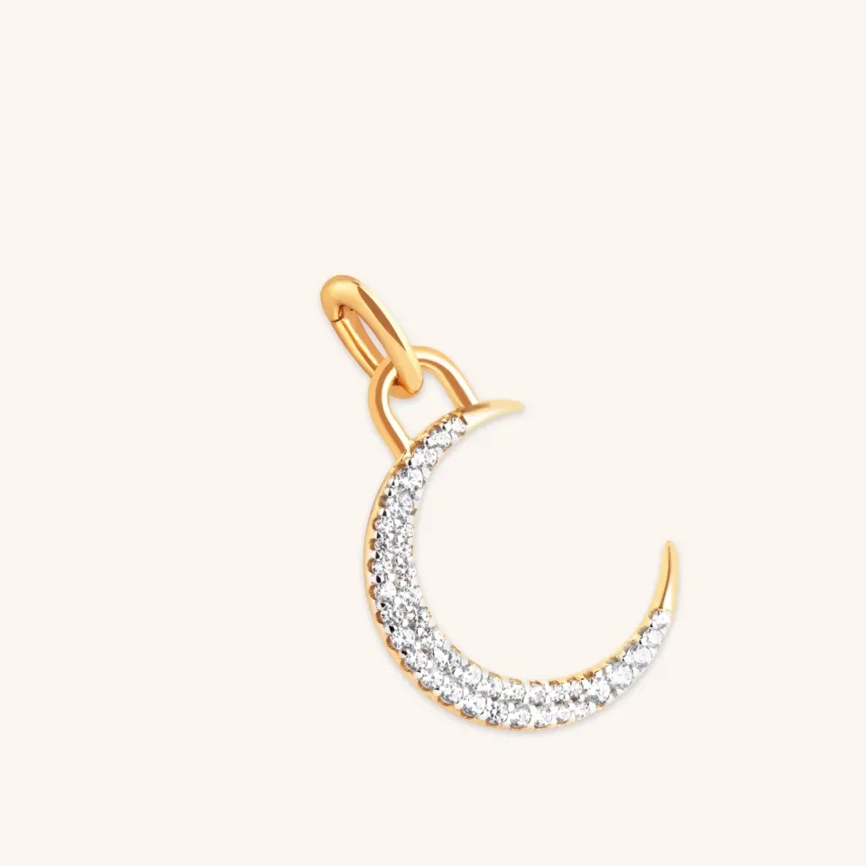 Astrid & Miyu Moon breloque clip or lune