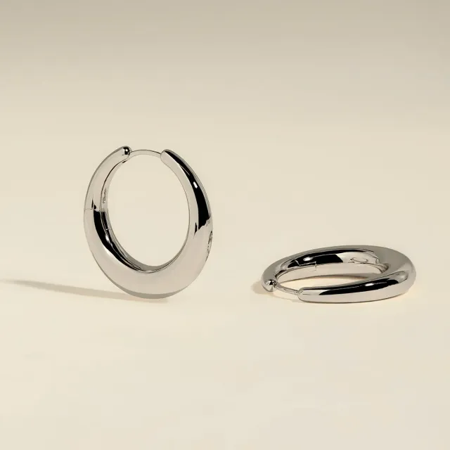 Astrid & Miyu Dome XL Hoops boucles d'oreilles argent
